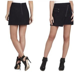 BCBGMaxAzria Lizzy Skirt Carbon Zipper Tweed Skirt